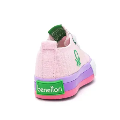 Benetton Bebek Ayakkabısı Spor Suni Deri Pembe - 2