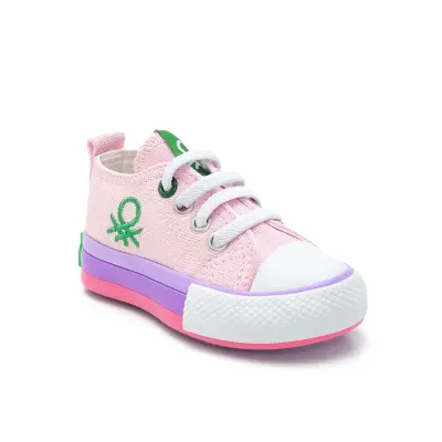 Benetton Bebek Ayakkabısı Spor Suni Deri Pembe - 3