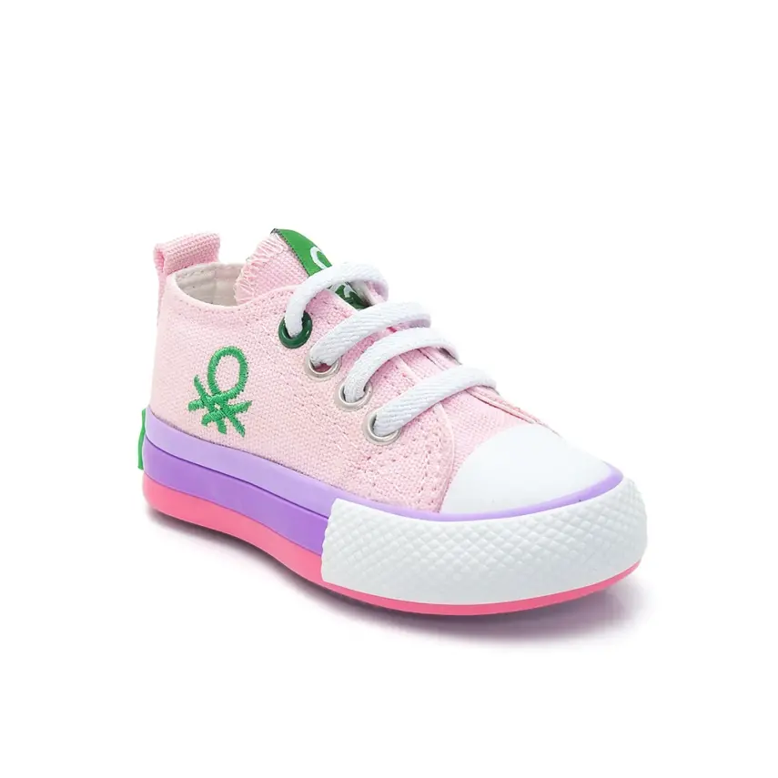 Benetton Bebek Ayakkabısı Spor Suni Deri Pembe - 3