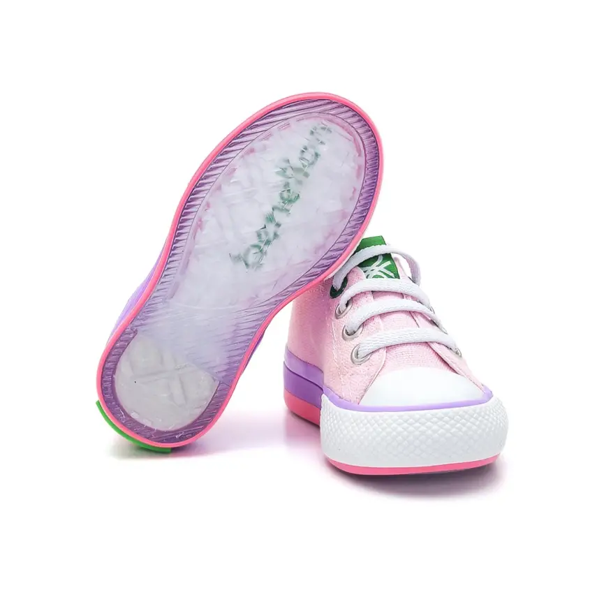 Benetton Bebek Ayakkabısı Spor Suni Deri Pembe - 4