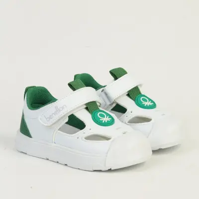 Benetton Bebek Sandalet Beyaz - Yeşil Unisex - 2