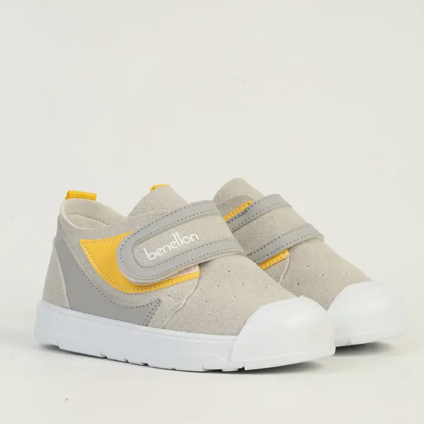 Benetton Bebek Spor Ayakkabı Gri - Sarı Unisex - 3