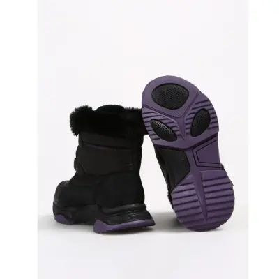 Benetton Bot Siyah - Mor - 4