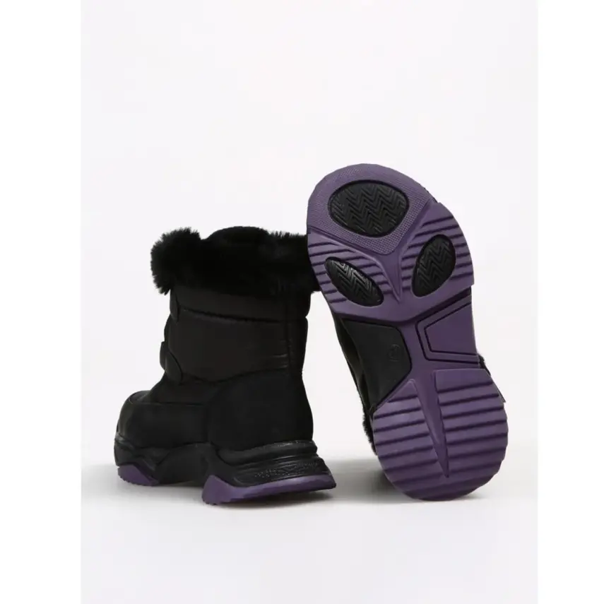 Benetton Bot Siyah - Mor - 4