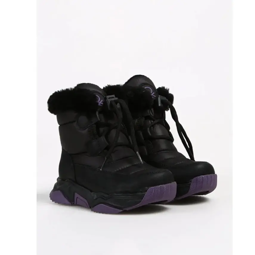 Benetton Bot Siyah - Mor - 1