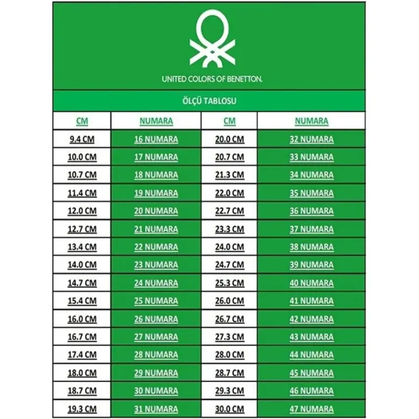 Benetton Çocuk Ayakkabısı Spor Beyaz - 6