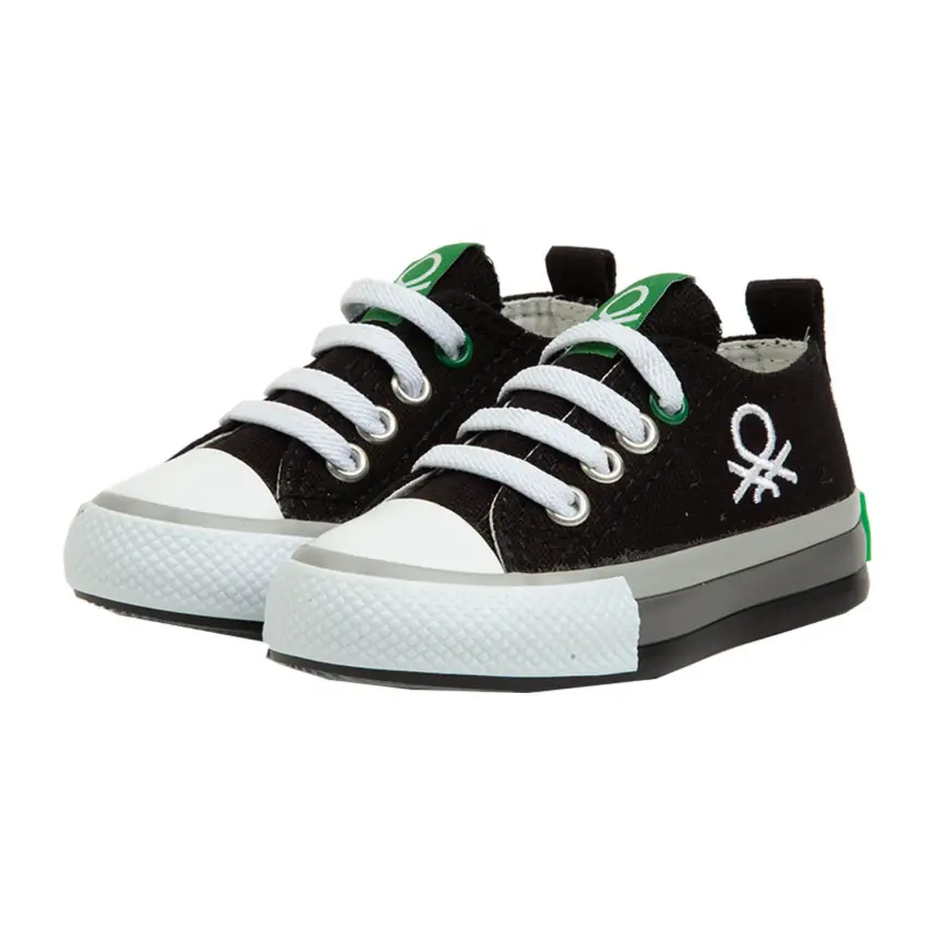 Benetton Çocuk Ayakkabısı Spor Keten Siyah - 1