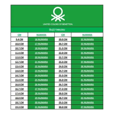 Benetton Çocuk Ayakkabısı Spor Kırmızı - 11
