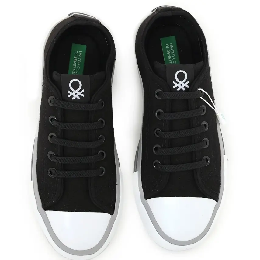 Benetton Kız Ayakkabı Spor Siyah - Beyaz - 2