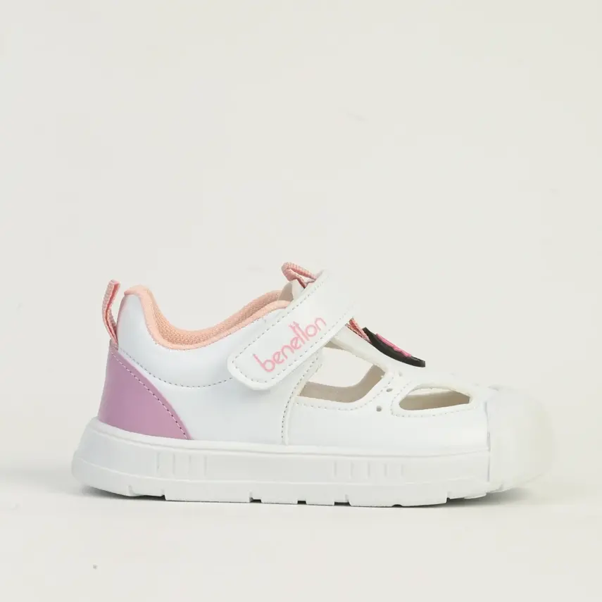 Benetton Kız Bebek Sandalet Beyaz - Pudra - 1