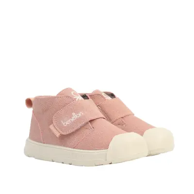 Benetton Kız Çocuk Kışlık Ayakkabı Suni Deri Pudra  