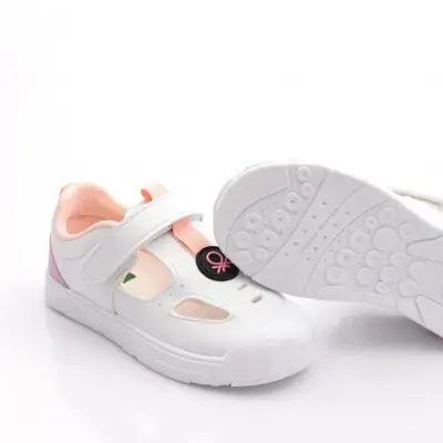 Benetton Sandalet Beyaz - Pudra - 3