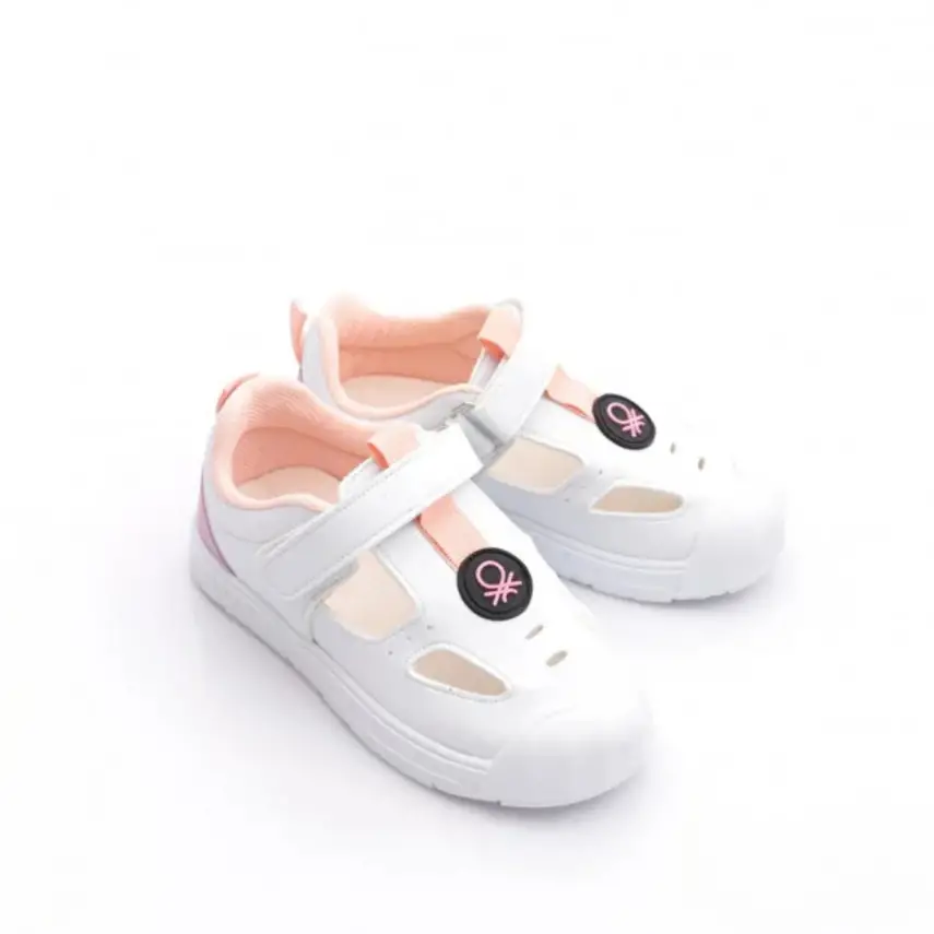 Benetton Sandalet Beyaz - Pudra - 1