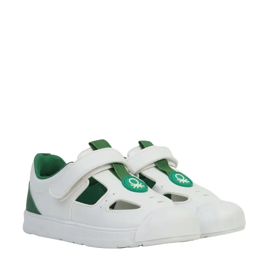Benetton Sandalet Beyaz - Yeşil - 1
