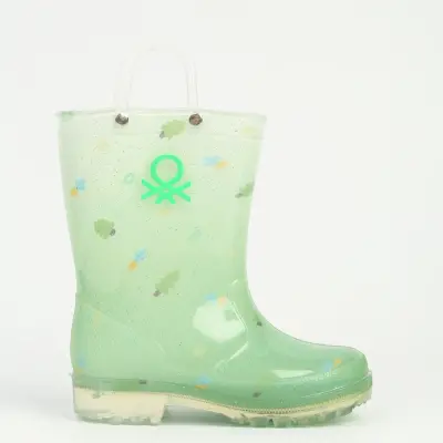 Benetton Su Geçirmez Yağmur Botu Yeşil  - 5