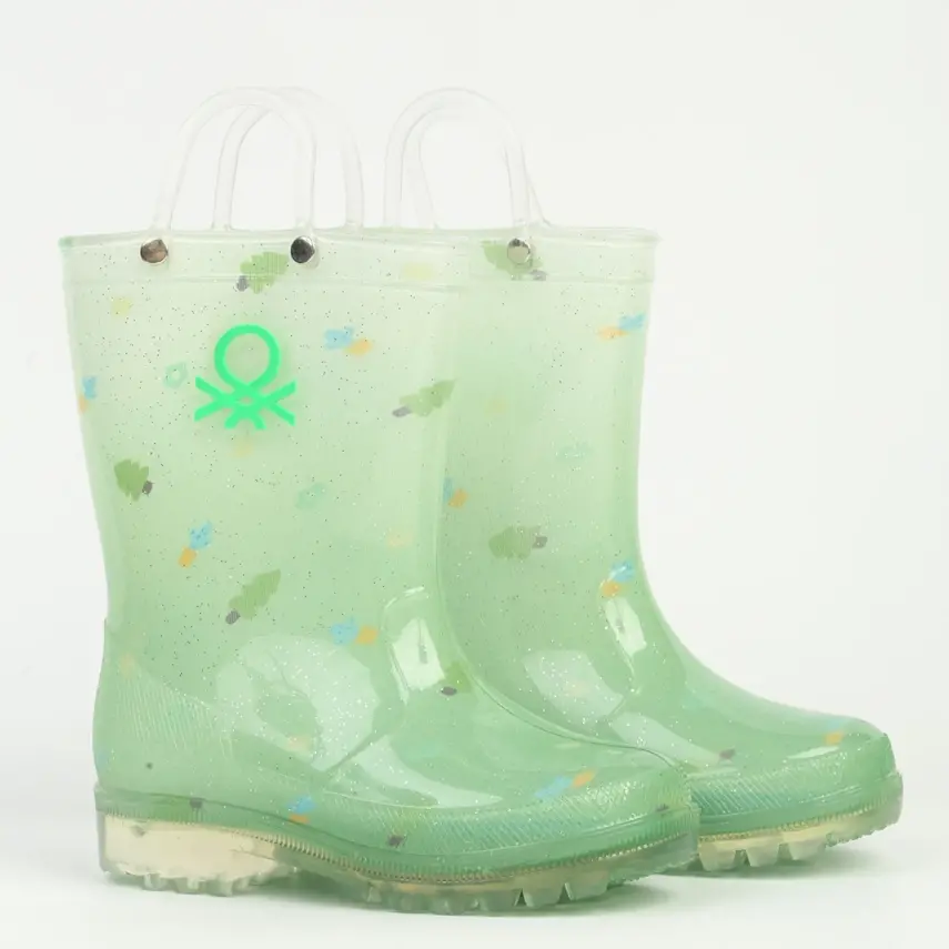 Benetton Su Geçirmez Yağmur Botu Yeşil  - 7