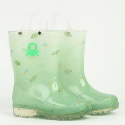 Benetton Su Geçirmez Yağmur Botu Yeşil  - 10