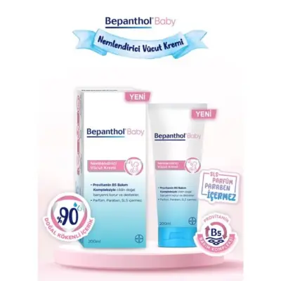 Bepanthol  Baby Nemlendiricili Vücut Kremi 200 ml (1)