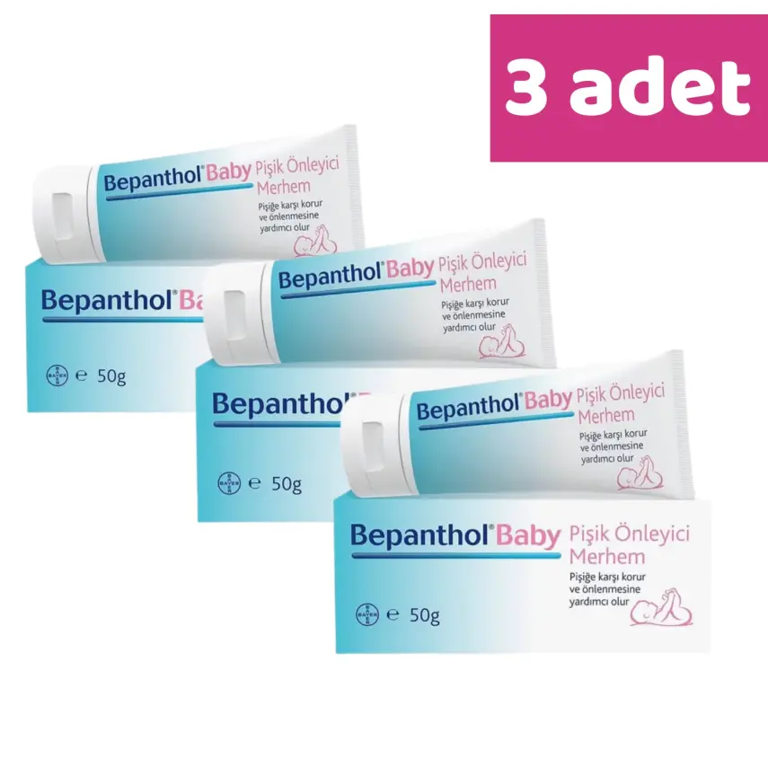 Bepanthol Baby Pişik Önlemeye Yardımcı Merhem 50 gr x 3 Adet - 1