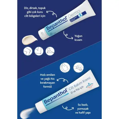 Bepanthol Cilt Bakım Kremi 30 gr ve Onarıcı Bakım Merhemi 50 gr - 9