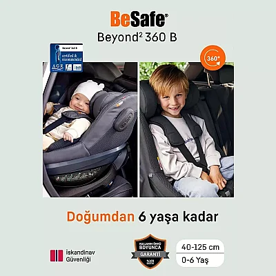 Besafe Beyond2 360 B Bundle I-Size Oto Koltuğu 0-25 Kg Anthracite Mesh - 5