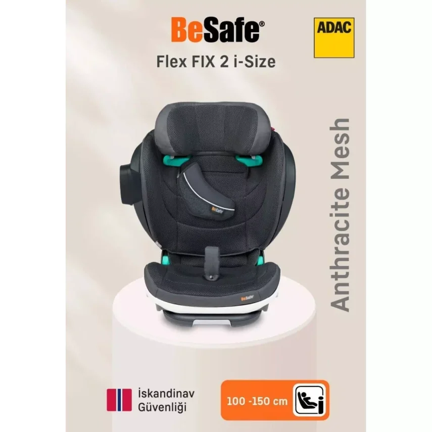 Besafe Izi Flex Fix 2 I-Size Oto Koltuğu 15-36 Kg Anthracite Mesh - 2