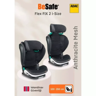 Besafe Izi Flex Fix 2 I-Size Oto Koltuğu 15-36 Kg Anthracite Mesh - 3
