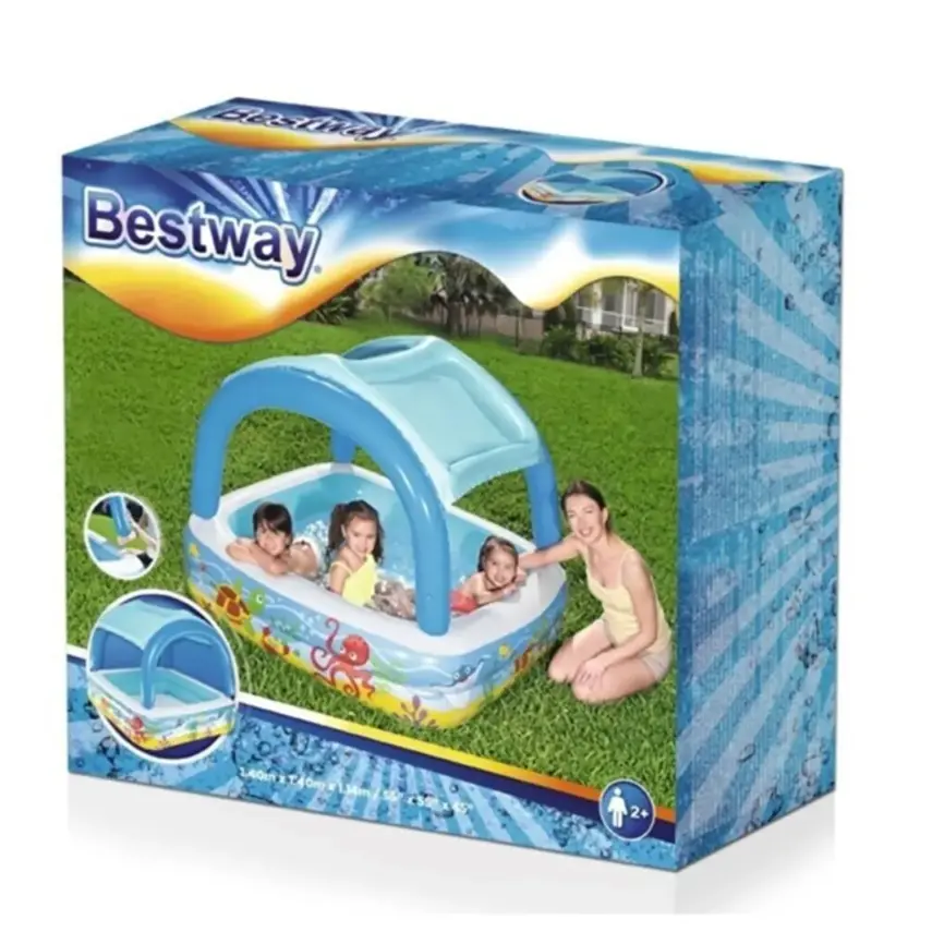 Bestway Gölgelikli Havuz Şişme Zemin 147x147x122 cm - 6