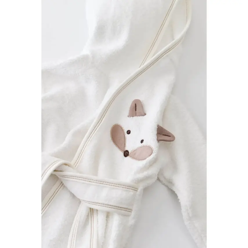 Bibaby Erkek Bornoz Takımı Sweet Fox Ekru - Kahverengi - 4