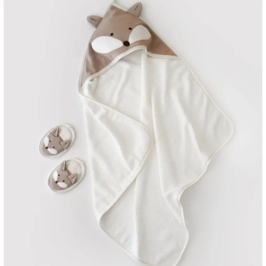 Bibaby Erkek Bornoz Takımı Sweet Fox Ekru - Kahverengi - 8