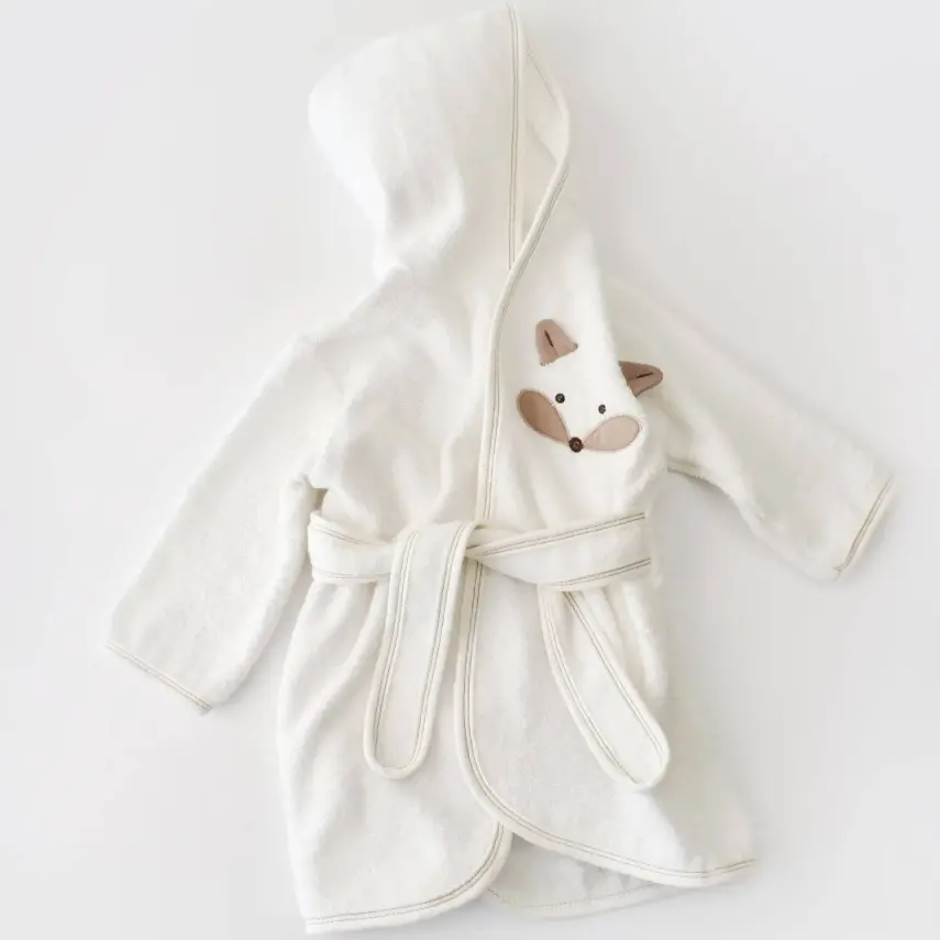 Bibaby Erkek Bornoz Takımı Sweet Fox Ekru - Kahverengi - 2