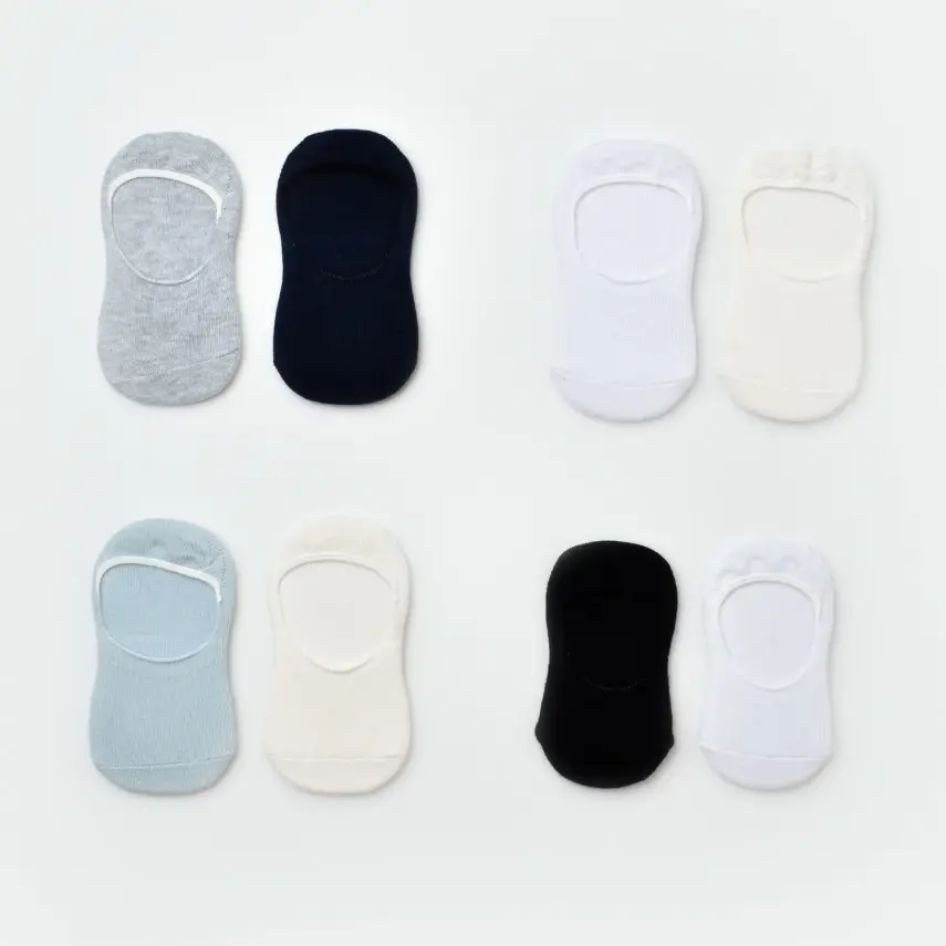 Bibaby Erkek Organik Babet Çorap 2li Basic Lacivert - Gri - 5