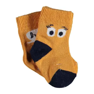 Bibaby Erkek Organik Çorap Soket 2li Hi Hardal - 2