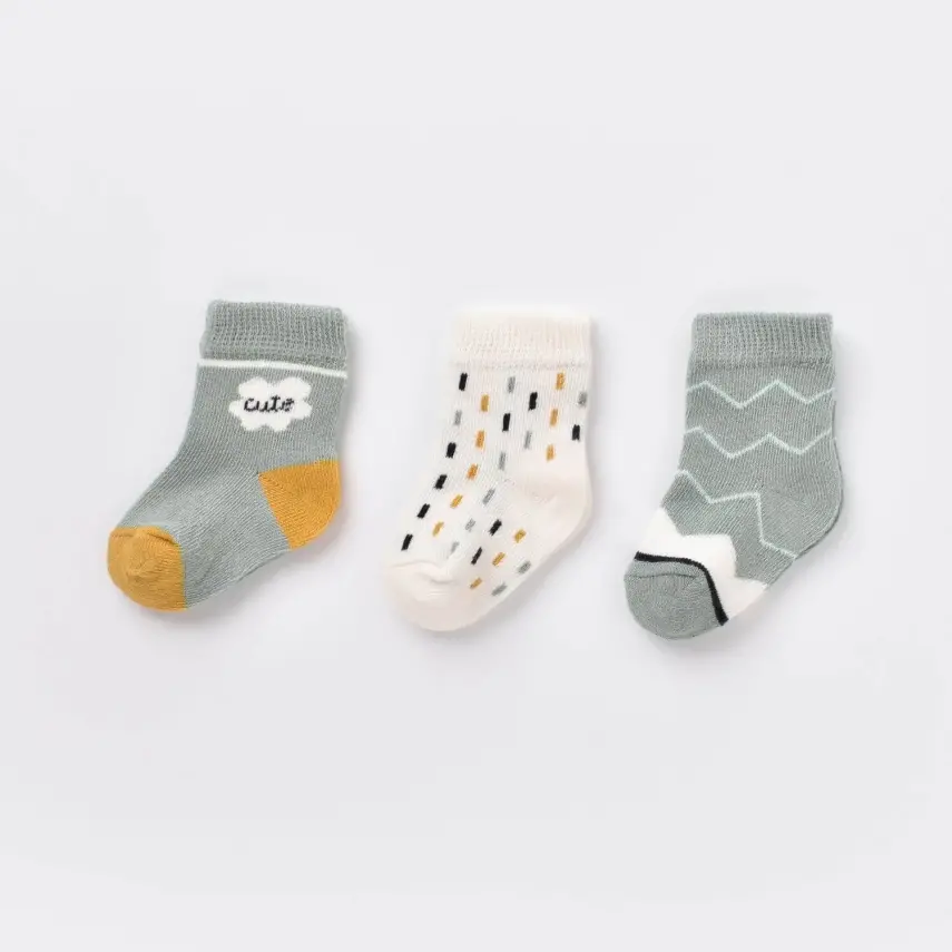 Bibaby Erkek Organik Çorap Soket 3lü Cute Nil - 3
