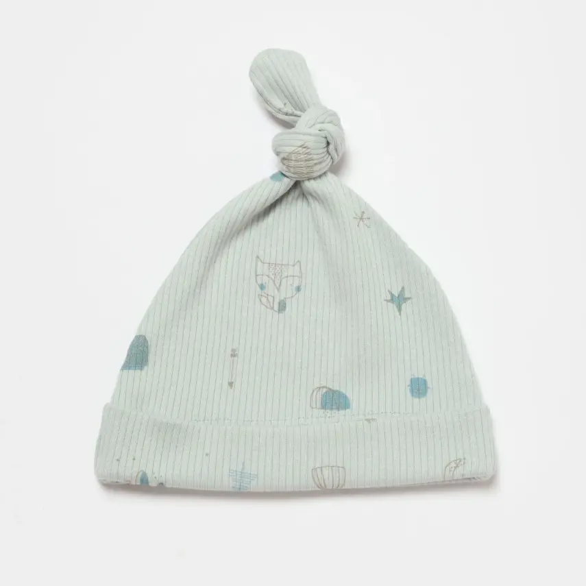 Bibaby Erkek Organik Zıbın Takımı 3lü Modal Happy Forest Bej - Mint - 5