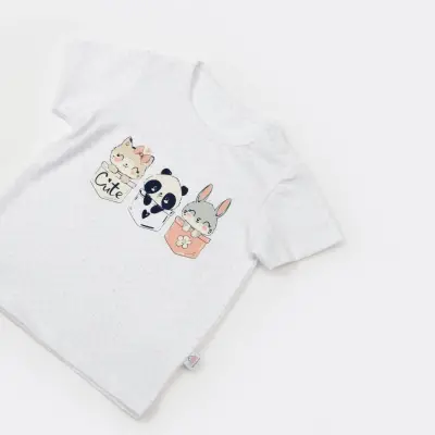 Bibaby Erkek T-Shirt Bimini Cute Song Pembe Puanlı - 4