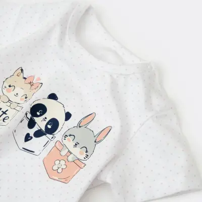 Bibaby Erkek T-Shirt Bimini Cute Song Pembe Puanlı - 6
