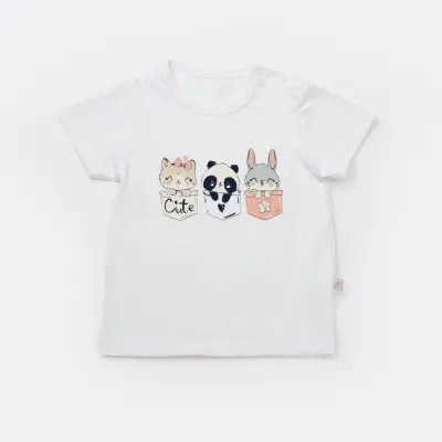 Bibaby Erkek T-Shirt Bimini Cute Song Pembe Puanlı - 5