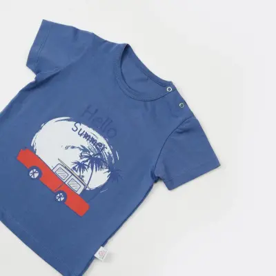 Bibaby Erkek T-Shirt Bimini Hello Summer İndigo - 3