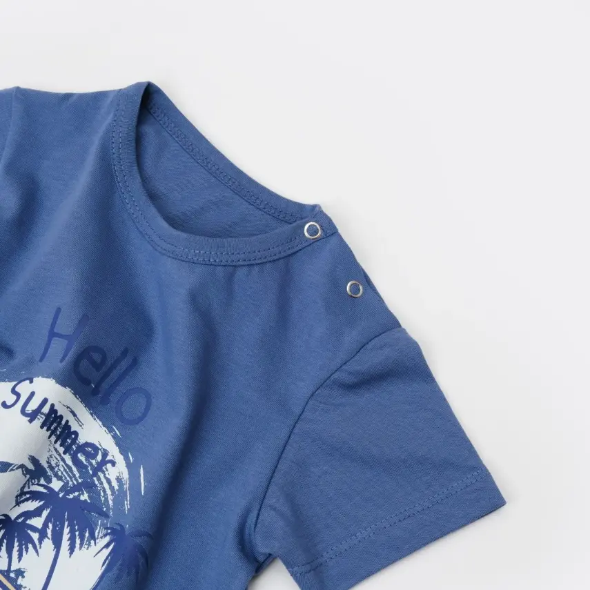Bibaby Erkek T-Shirt Bimini Hello Summer İndigo - 4