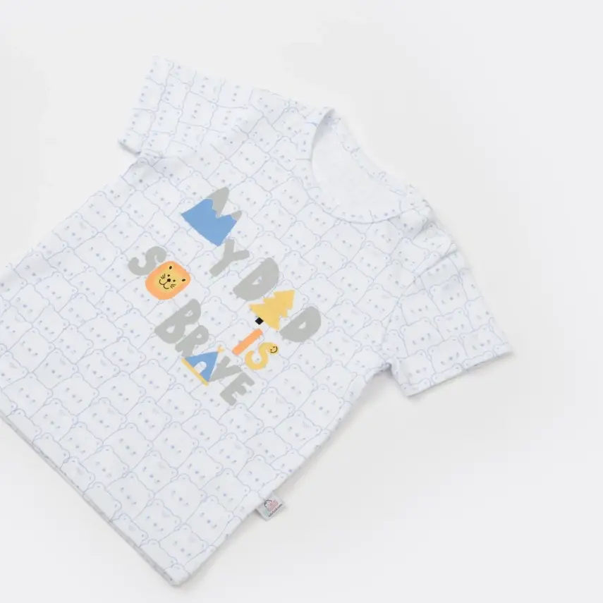 Bibaby Erkek T-Shirt Bimini So Brave Mavi Ayıcıklı - 6
