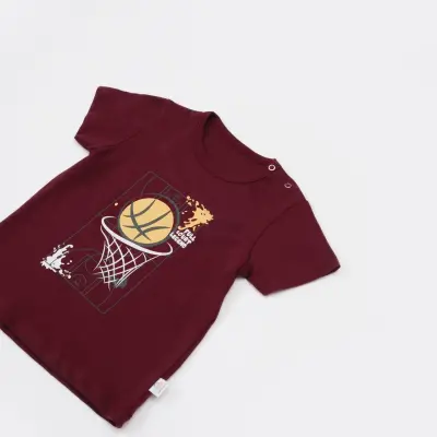 Bibaby Erkek T-Shirt Bimini The Baseball Bordo - 8