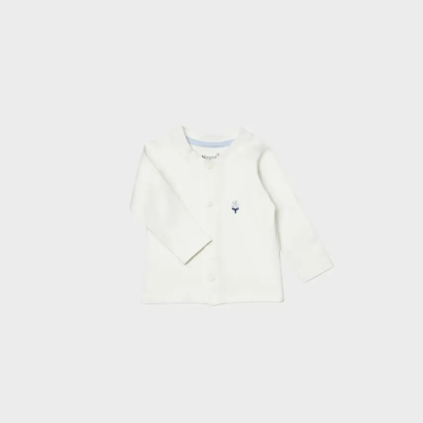 Bibaby Kız Bebek Organik Zıbın Takımı 4lü Battaniyeli Love Floral Ekru - Lila - 6