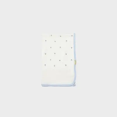 Bibaby Kız Bebek Organik Zıbın Takımı 4lü Battaniyeli Love Floral Ekru - Lila - 8