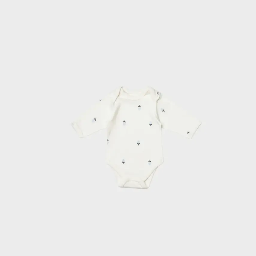 Bibaby Kız Bebek Organik Zıbın Takımı 4lü Love Floral Ekru - Lila - 5