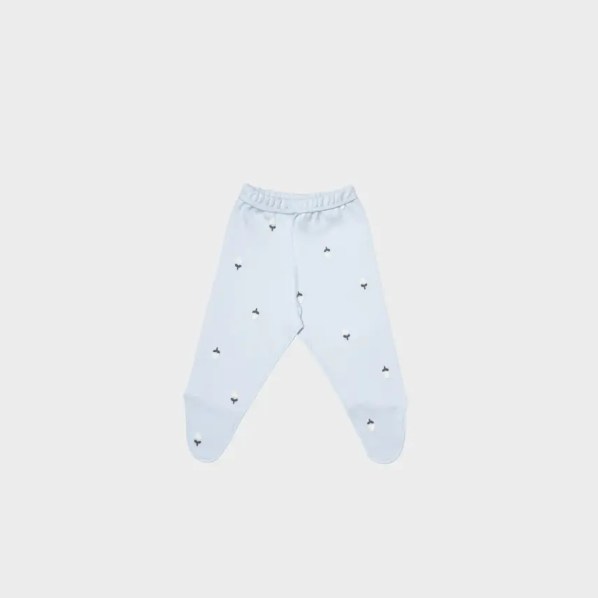 Bibaby Kız Bebek Organik Zıbın Takımı 4lü Love Floral Ekru - Lila - 6