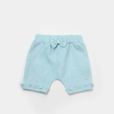 Bibaby Kız Organik 2li Takım Şortlu Always Happy Gül Kurusu - Mint - 3