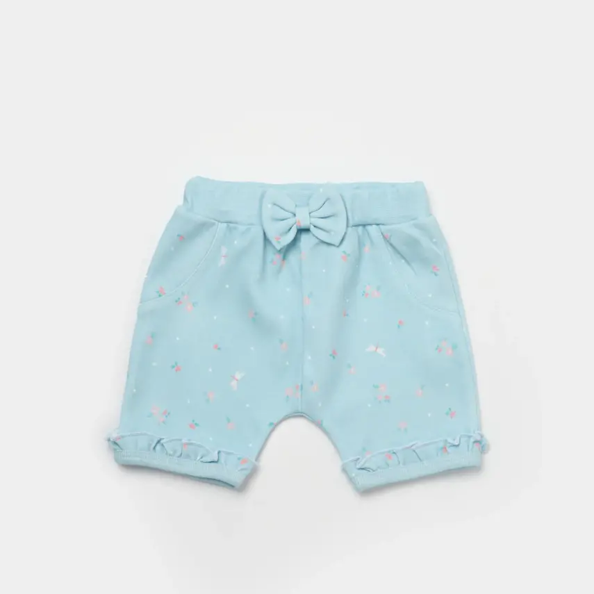 Bibaby Kız Organik 2li Takım Şortlu Always Happy Gül Kurusu - Mint - 3