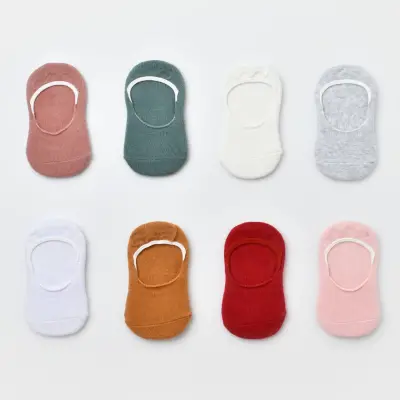 Bibaby Kız Organik Babet Çorap 2li Basic Kırmızı - Beyaz - 4