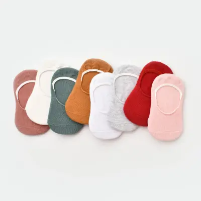 Bibaby Kız Organik Babet Çorap 2li Basic Pembe - Ekru (1)